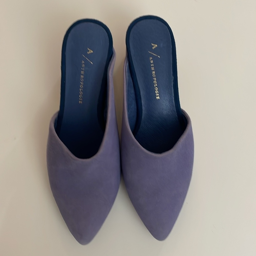 Anthropologie Suede Mules - Picture 2 of 7